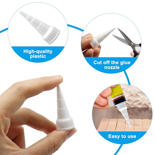 12-Piece Tapered Glue Nozzle Caps 12