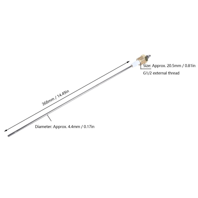 Boiler Water Level Sensor Probe - 1 Pin G1/2 Brass Electrode, PTFE Stainless Steel Rod for Steam Boiler Liquid Detection