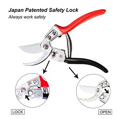 TONMA 8.2" Garden Shears, Made in Japan, Pruning Shears for Gardening, TP-2 8.2 inches