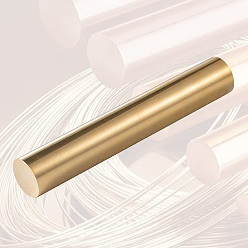 1 inch (25mm) Brass Solid Round Rod Lathe Bar Stock, 6 inch(152.4mm) in Length