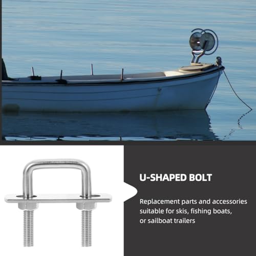 4Pcs M8 Square U-Bolts, 1-1/4"(30mm) Inner Width, Stainless Steel u-Bolts for Replacement Parts and Accessories for Ski, Fishing Boat or Sail Trailer (Pack of 2) 5.90X4.60X0.65CM (Pack of 2)