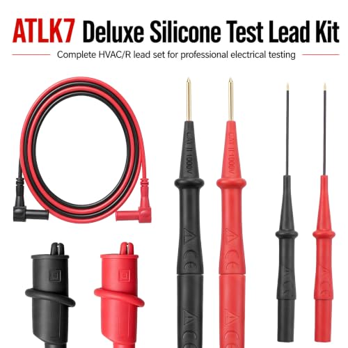 Replacement for Fieldpiece ATLK7 HVAC Silicone Test Lead Kit Clamp Meters