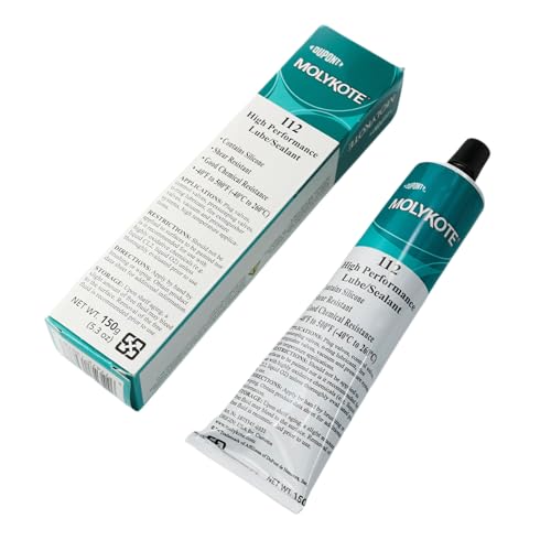 Molykote 112 150g 5.3oz High Performance Lube/Sealant Lubricant Grease for Valve Lubrication & Sealing High Consistency Nonmelting Silicone Shear Resistant Translucent White Dow Corning