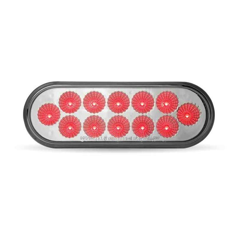 Dual Function Oval Red Stop, Turn & Tail and White Back-up LED Light