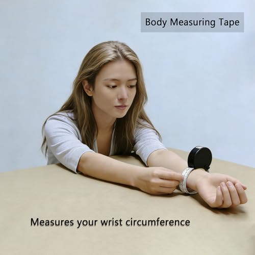 Perfect Body Measuring Tape-60 Inch Automatic Telescopic Tape Measure-Dual-use Retractable Tape Measure for Body :Waist Hip Bust Arms Height Muscle Building Weight Loss and More (Black) Black