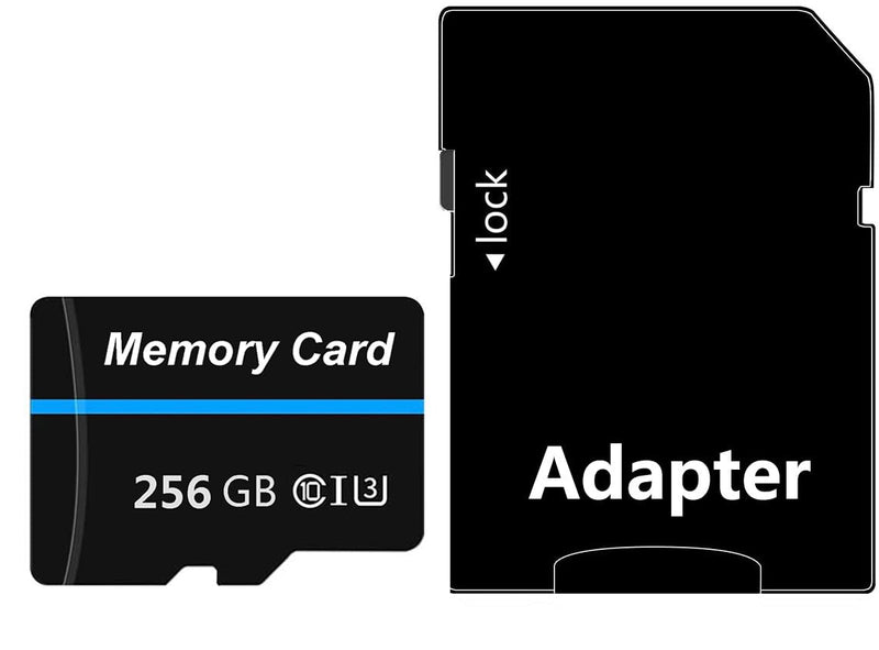 Memory Card 256GB Mini TF Card Ultra High Speed Smart Card for Android Phones,Action Camera,Tablets Expanded Storage White&Blue
