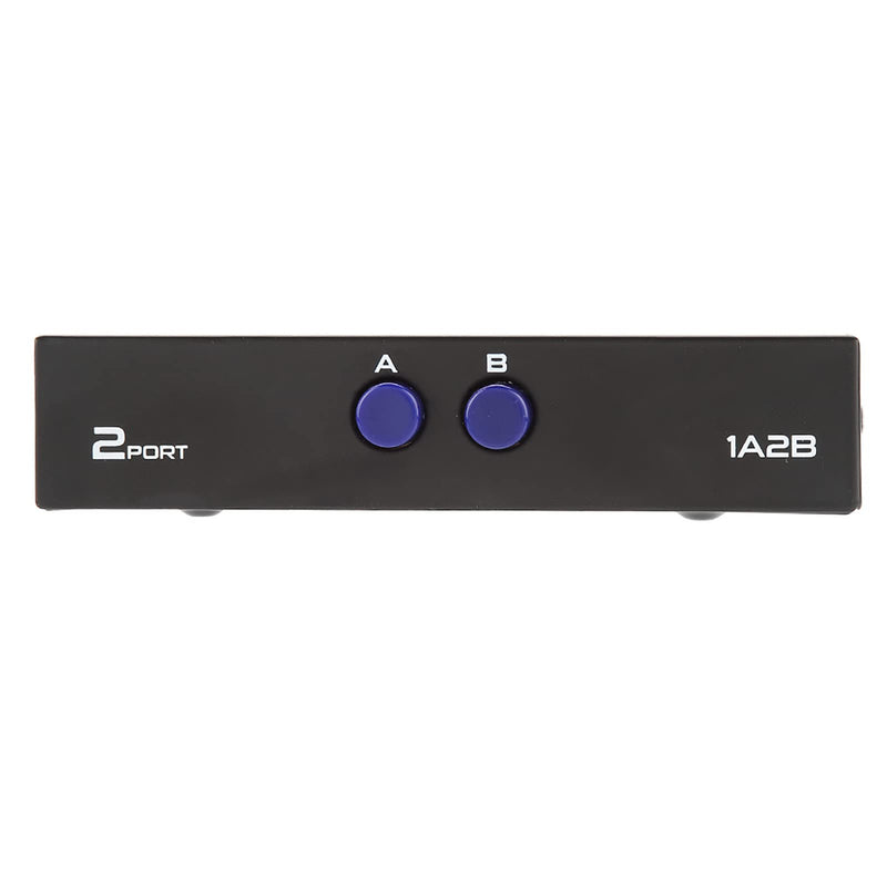 USB Sharing Switch, fosa Sharing Switch Selector 2/4 Port USB 2.0 Manual Sharing Switch Switcher Box Switcher Adapter Hub for PC, Printer, Scanner, Mouse, Keyboard(2 Port)