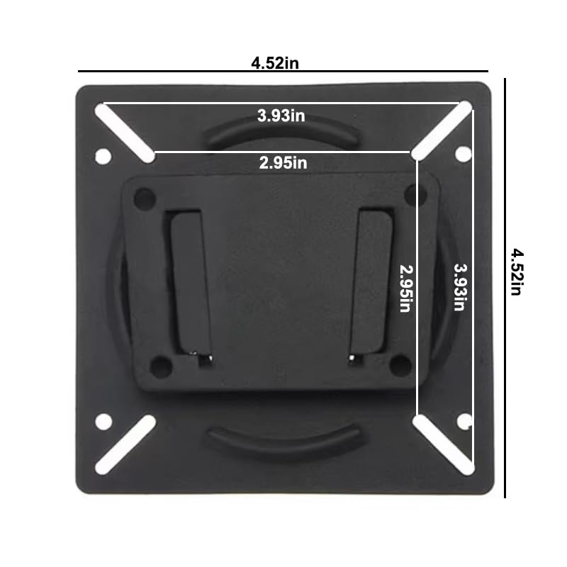 TV Wall Mount, Monitor Mount for 14-24 Inch Screens, Universal VESA 75x75 & 100x100mm, Max Load 26lbs, Low Profile RV TV Bracket for Camper and Home, Easy Install, Black