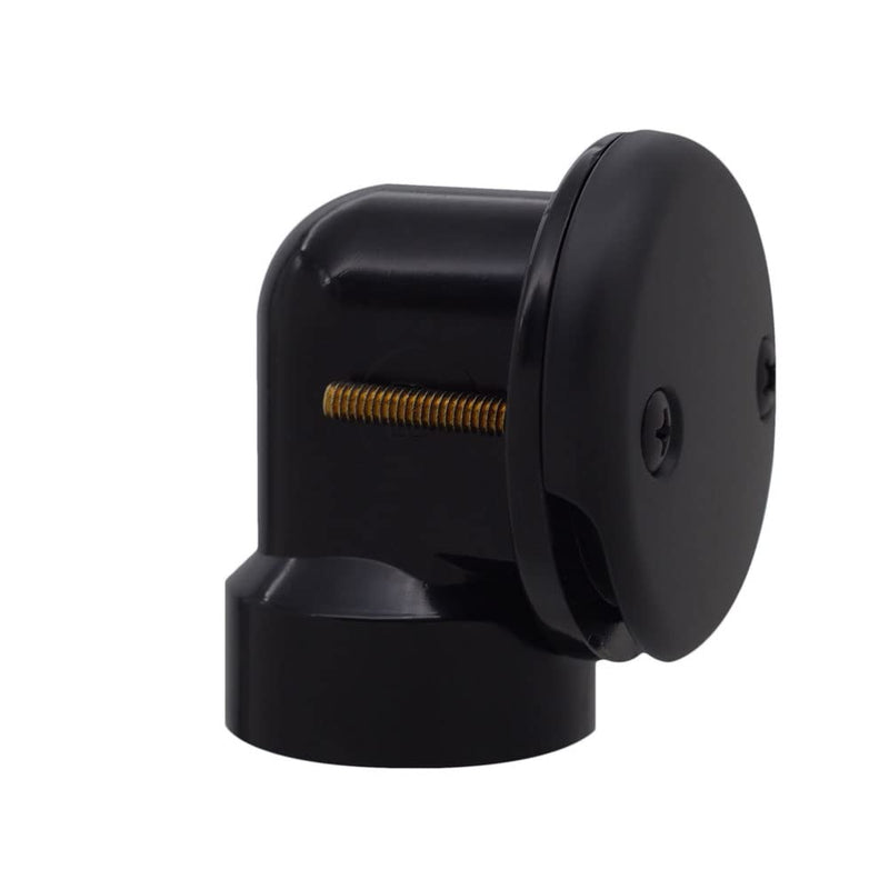 Westbrass Tip-Toe Sch. 40 ABS Bath Waste with Two-Hole Elbow, Matte Black, D4931-62 1 Pack
