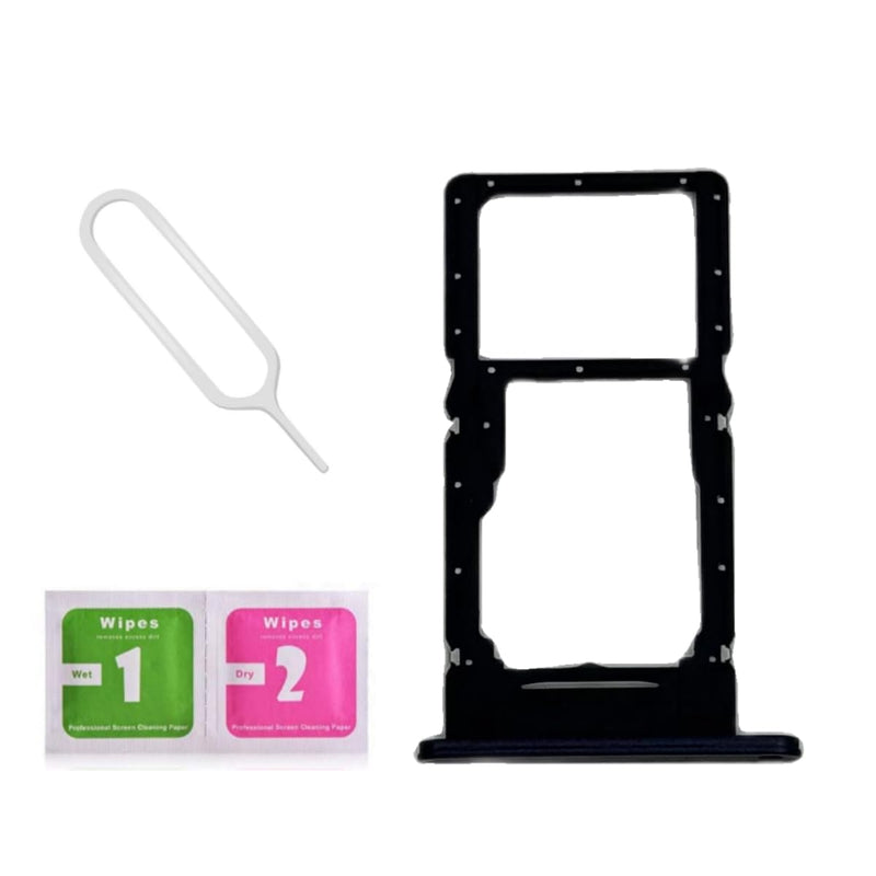 Galaxy A25 5G Dual SIM Card Tray Slot Holder Replacement for Samsung Galaxy A25 5G SM-A256E/DSN 6.5 inch with Sim Card Tray Open Eject Pin and SD Card Tray (Black) Black