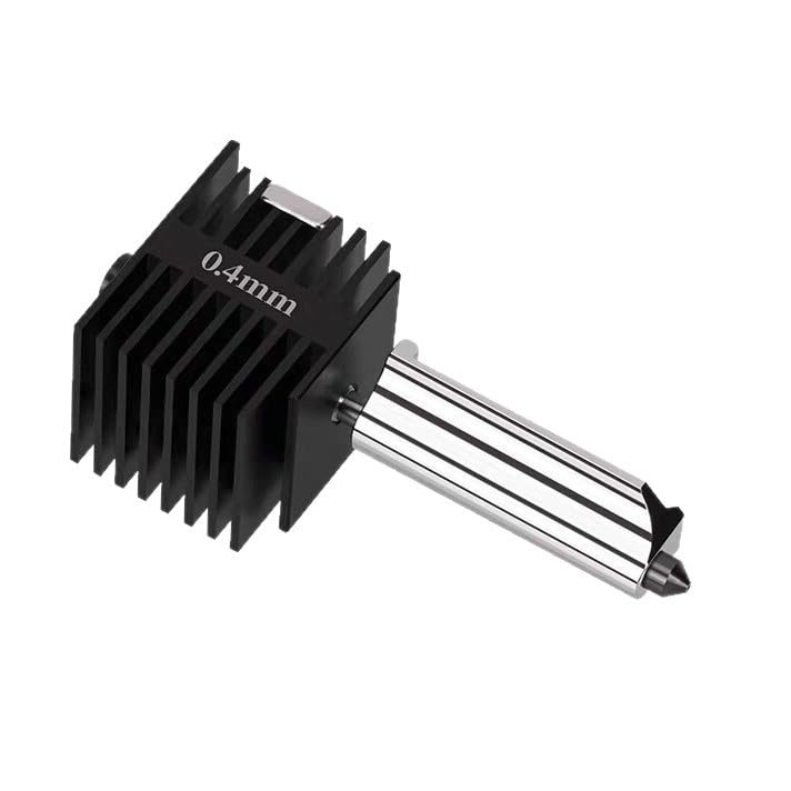 Bamboo A1 Mini/A1/A2L 3D Printer 0.4 Nozzle Kit,Hotend Print Head Hot End Kit Upgrade High-Temperature 0.4MM Hardened Steel Nozzles Replacement for Bambu Lab 3D Printer Accessories (2pcs) 0.4mm-2pcs black
