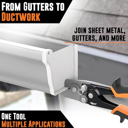 Mutt Tools Snap Lock Punch and Gutter End Cap Crimper HVAC Tool
