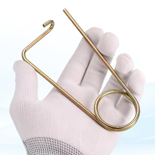 MECCANIXITY 4pcs Steel Cotter Pins, 0.2x10.04 Inch (5x255mm) Brooch Shape Cotter Safety Spring Pin, Quick Locking Brooch Fastener for Garden, Farm, Lawn, Rectangle M5x255mm 4