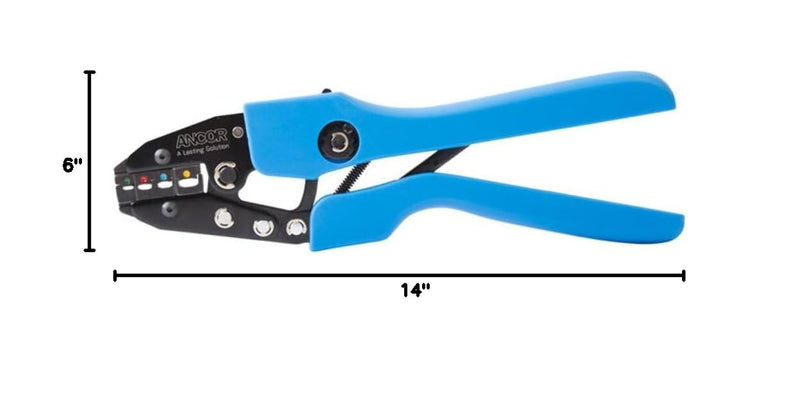 Ancor 703030 Double Crimp Ratcheting Tool, Blue