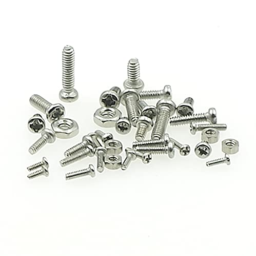850PCS M1 M1.2 M1.4 M1.6 M2 Metric Stainless Steel Phillips Pan Head Machine Screws Nuts Assortment Kit M1, M1.2, M1.4, M1.6, M2