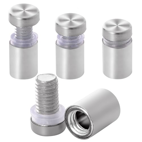 60 PCS Stainless Steel Sign Standoffs, 1/2" x 3/4" Standoff Screws