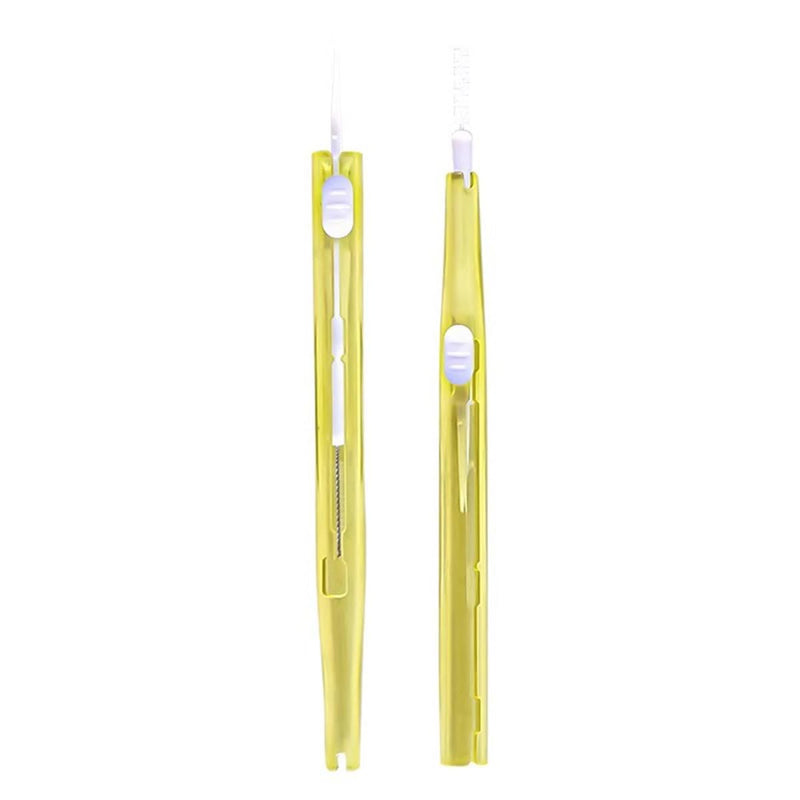 Phone Port Cleaning Tool Retractable Electronic Brush Laptop Jack Dust Kit (Yellow) Yellow
