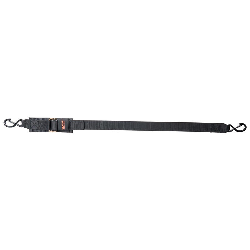 VEVOR Boat Trailer Transom Straps (2PK), 2’’ x 48’’ Adjustable Boat Straps 1,500lb Break Strength with Security Lock S Hooks, Transom Tiedowns for Trailer or Kayak Secure