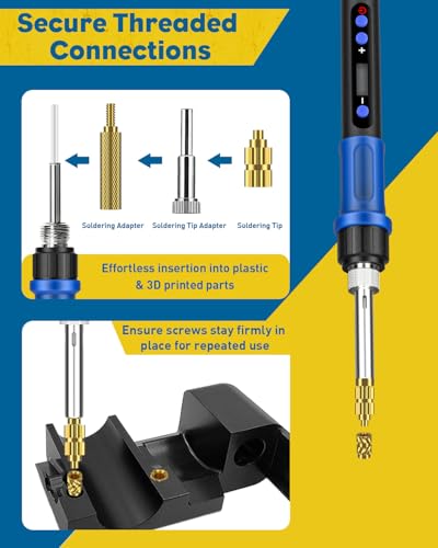 Vibit 451 Pcs Threaded Inserts Set, Soldering Iron Kit 100W for 3D Printing