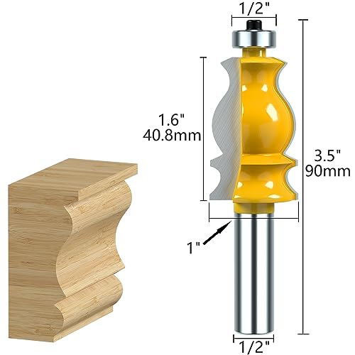 1/2 Inch Shank Architectural Molding Router Bit Woodworking Tools
