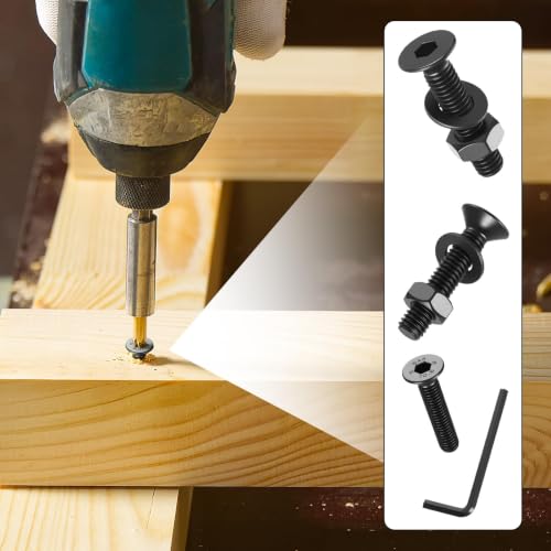 161 PCS M6 Countersunk Bolt Kit, M6 Flat Head Machine Screws Assortment 161