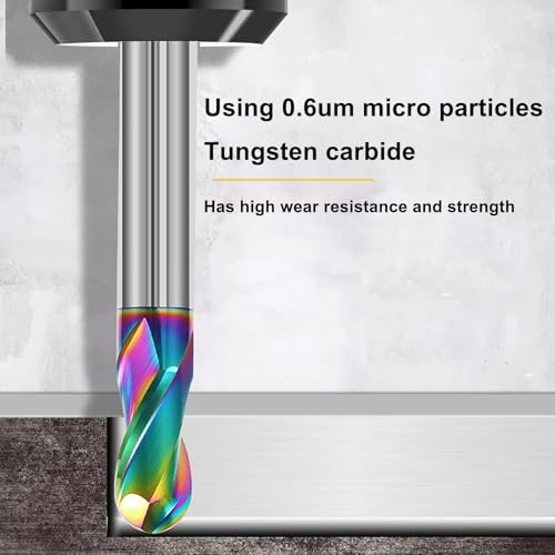 6mm R3 2-Flute Carbide Ball Nose End Mill, 3 Pcs 6mm