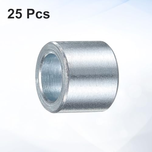 uxcell 25 Pcs Galvanized Steel Spacer 1/2" Bore x 3/4" OD x 5/8" Length, Unthreaded Standoff Bushing Plain Finish, Round Metal Spacer Fits M12 Screws Bolts 1/2"ID x 3/4"OD x 5/8"Length