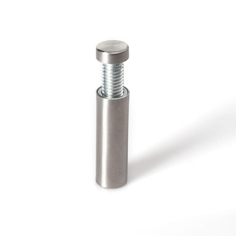 Stainless Steel Standoff 1/2 Inch Diameter x 1-1/2 Inch Barrel Length Brushed Finish for PVC, Glass and Acrylic Sign Stand Off Wall Anchors and Screws 20 Piece Store/Restaurant Pack 20 Piece Pack