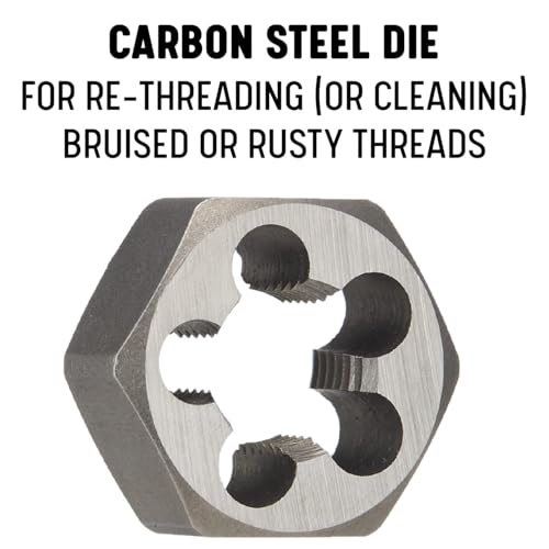 Drill America 1/4" Carbon Steel British Standard Pipe Hex Die, DWT Series DWTBSPS1/4HEX 1/4 in