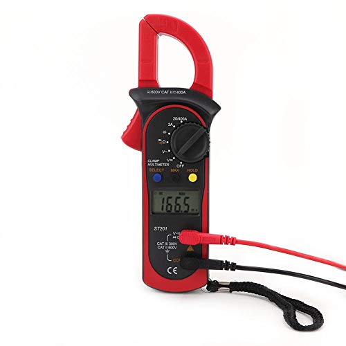 Oumefar Automatic Digital Clamp Meter Current Multimeter DC AC Voltage Diode Tester 4000 Counts Multimeter Maintenance Kit for Electrician(red)