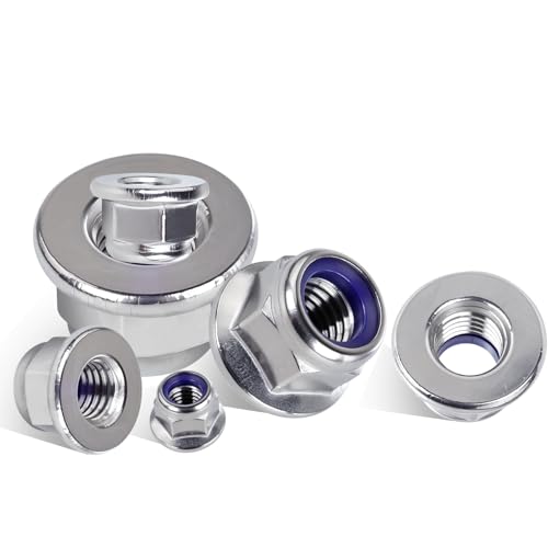 M10-1.5 Hex Flange Nylon Insert Lock Nuts 25pcs HS/LM-04 M10-1.5