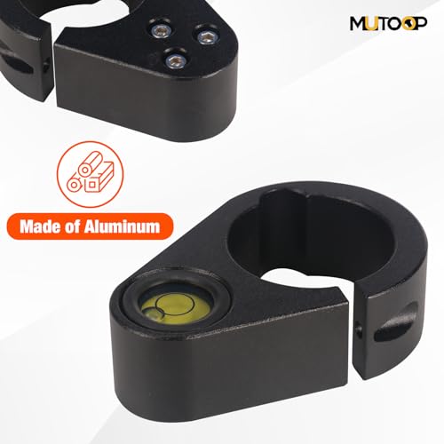 GPS Pole Bubble Level | 40 Min Accuracy for 32mm Poles | Green Fluorescent Vial & Locking Screw(2 PCS)