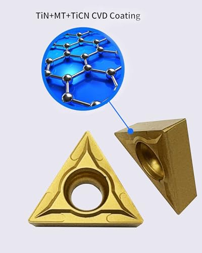 45° Chamfering Tool Holder 5/8 inch Shank with 11pcs TCMT32.51 TCMT16T304 Carbide Turning Inserts for Steel Turning Processing 5/8 holder +TCMT32.51 inserts