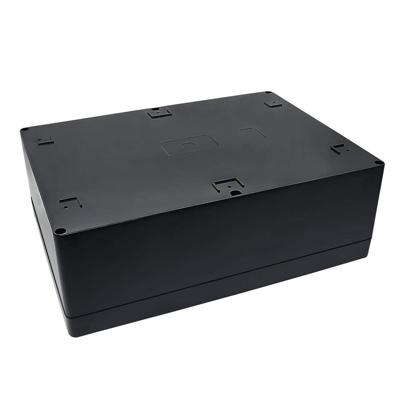 LeMotech Project Box ABS Plastic IP65 Waterproof Dustproof Electrical Junction Box Outdoor Enclosure for Electronics Black 11.41" x 8.26" x 3.93" (290 x 210 x 100mm) 11.41" x 8.26" x 3.93" Black (1 pack)