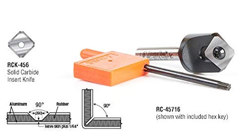 Amana Tool RCK-446 Solid Carbide ACM & Thin Alum. Material Insert Replacement Knife 29.8 x 12 x 1.5mm with 3mm Flat Tip