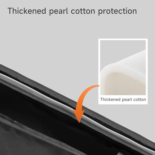60 Inch Guide Rail Bag Compatible with Makita, Festool, DeWalt Track Saw Rails - 1.5m Protective Carrying Case with Thickened Shock-Absorb Foam - 600D Heavy Oxford Cloth Tote for Plunge Saw Tracks