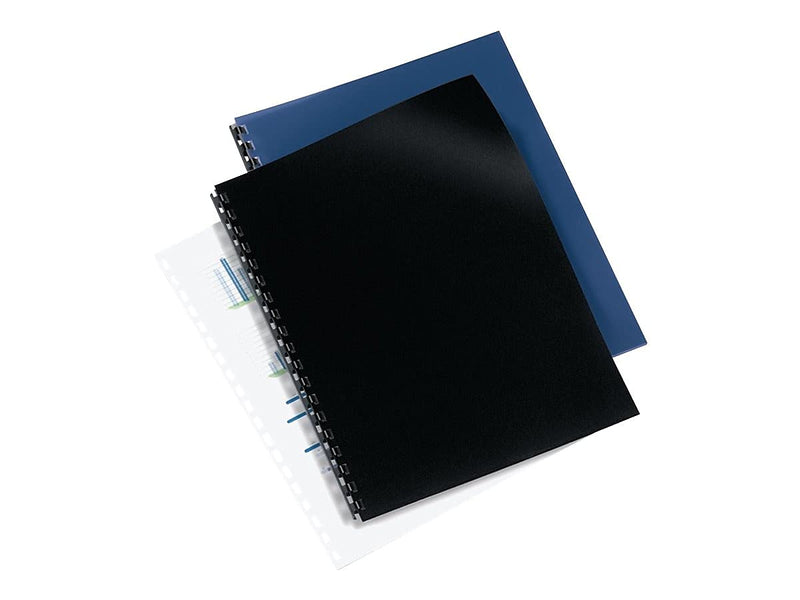 GBC Solids Standard Presentation Covers, Non-Window, Square Corners, Black, 50 Pieces Per Box (2514493) (1) Black Pack of 50
