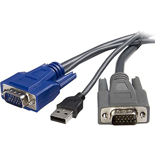 StarTech.com 6 ft Ultra-Thin USB VGA 2-in-1 KVM Cable, TAA (SVUSBVGA6) 6 ft / 2m