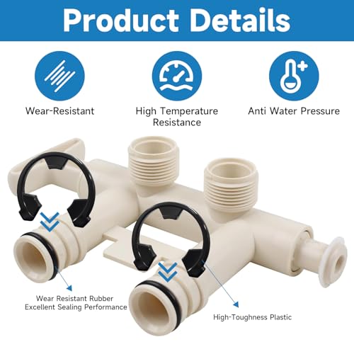 Water Softener Clip Kit Compatible with GE Kenmore Whirlpool Morton WHES30 M34 MSD27 Replace#: 7337563 7337571 7170288 7116713，15/16” O-Ring Kit and Fit 3/4” Valves