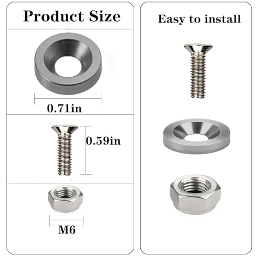 Engine Dress up Kit, 40 PCS M6 Dress up Bolts (Titanium) Titanium