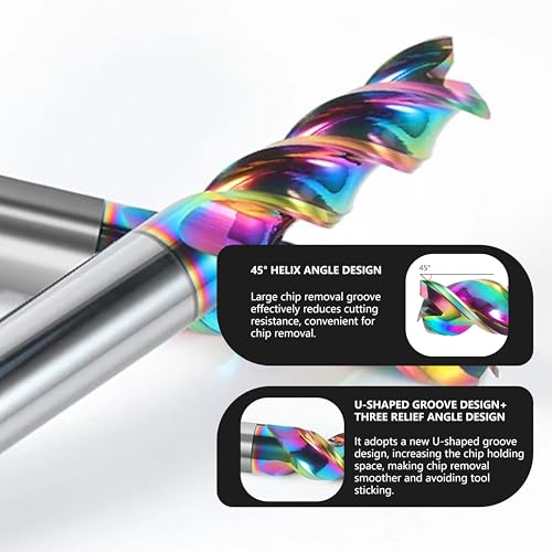 10mm 3 Flute Carbide Square End Mill, High Feed U-Type for Aluminum 10mm High Feed U-Type Design