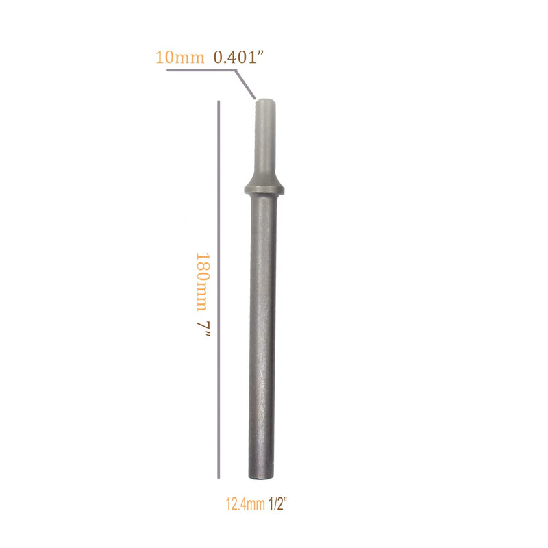 7" (177mm) Extra Long .401" Air Hammer Drift Punch Set 3/16" to 1/2" Punches Bits Compatible with ATD-5736