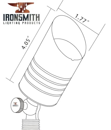 Ironsmith Lighting Products Adjustable Spot Light Bronze Finish Lighting Fixture, Solid Brass Construction, MR16 Bi-Pin G4 Socket, Spike Mount, 5W LED Bulb and Weatherproof connectors Included