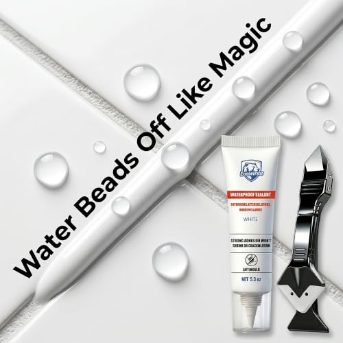 White Bathroom Caulk with Tool Kit (5.3 oz) 1
