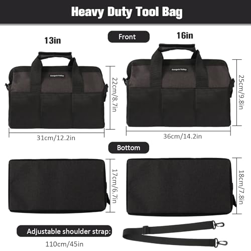 Tool Bag Organizer for Electrician, Mechanic, Carpenter (Black,13Inch) 13Inch