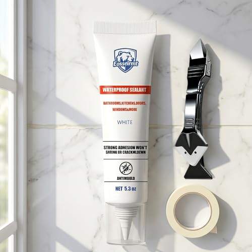 White Bathroom Caulk with Tool Kit (5.3 oz) 1