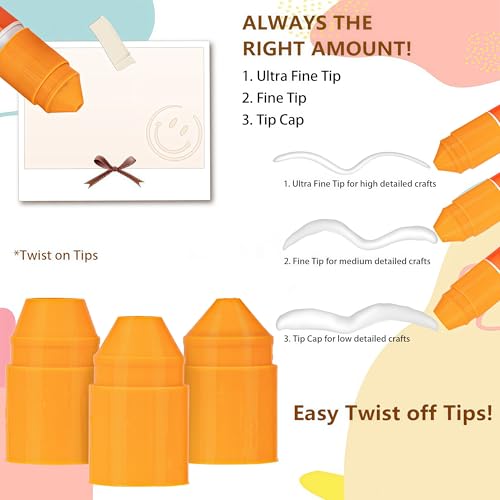 Precision Tip Compatible with Elmer's Washable Glue Sticks Disappearing Purple | Fine Tip Glue Applicator for Crafts, Sewing, and Paper Projects