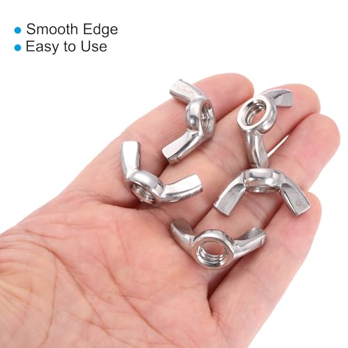 uxcell 5/16"-18 Wing Nut 50Pcs 304 Stainless Steel Square Wing Nuts 50