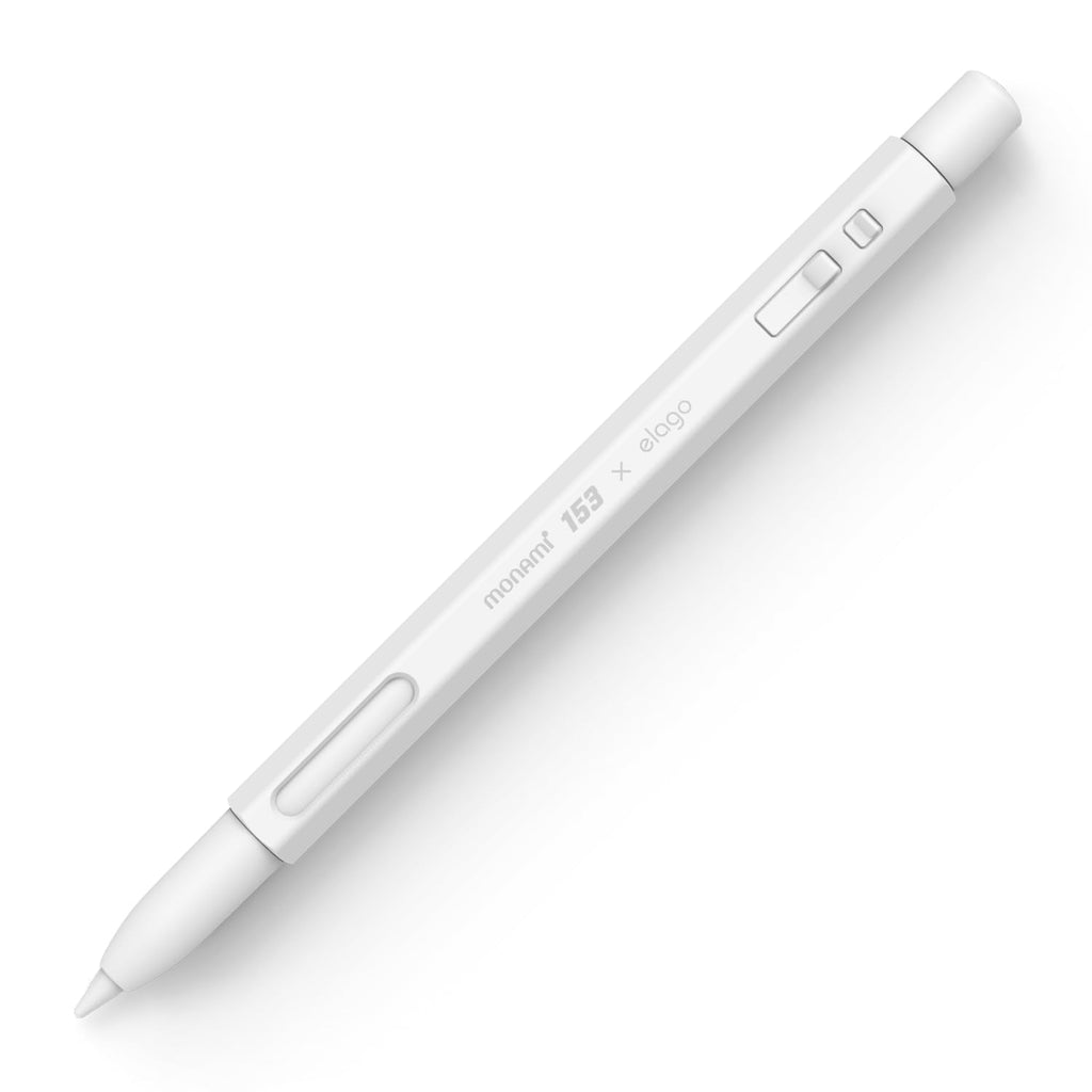 elago x MONAMI Compatible with Apple Pencil Pro Case & Apple Pencil 2nd Generation Case, Compatible with Magnetic Charging, Double Tap, Squeeze (Must Read Installation Instructions) (Pale White) Pale White