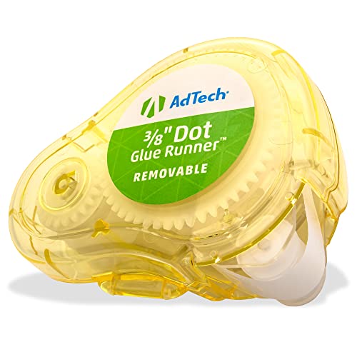 AdTech Removable Adhesive Dots Glue Runner, Clear .375" - 3 Pack Dot Remov
